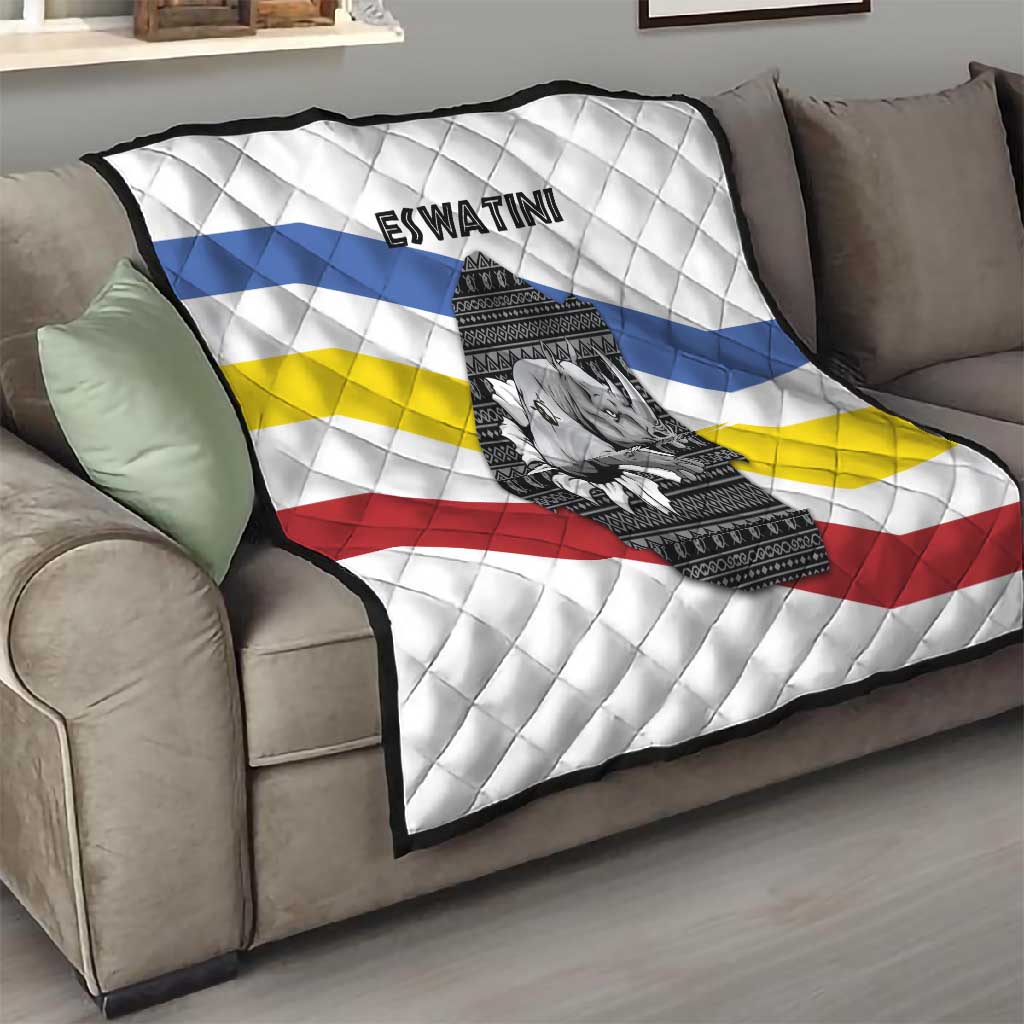 Eswatini Rhino Quilt Swazi Map Flag and African Traditional Patterns TS04