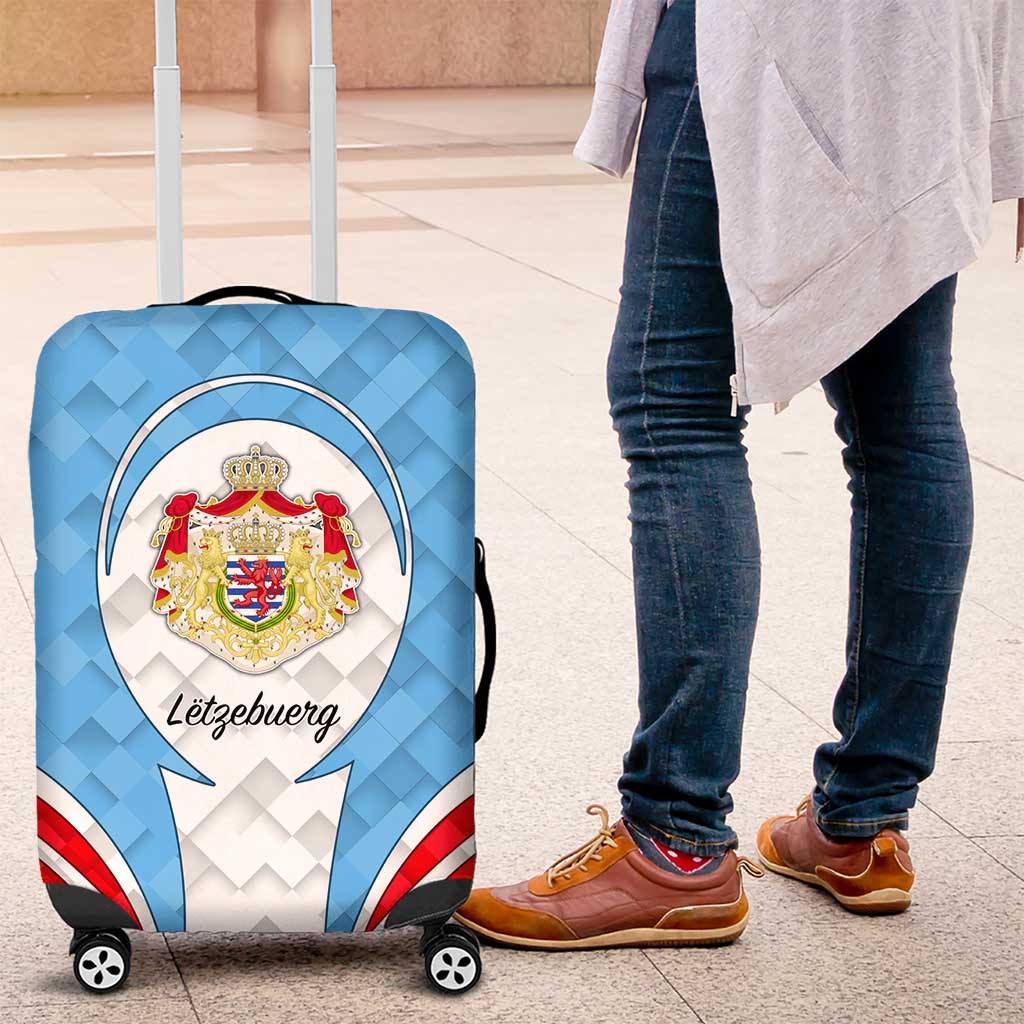 Luxembourg Luggage Cover with National Coat of Arms and Letzebuerg Text Design TS04