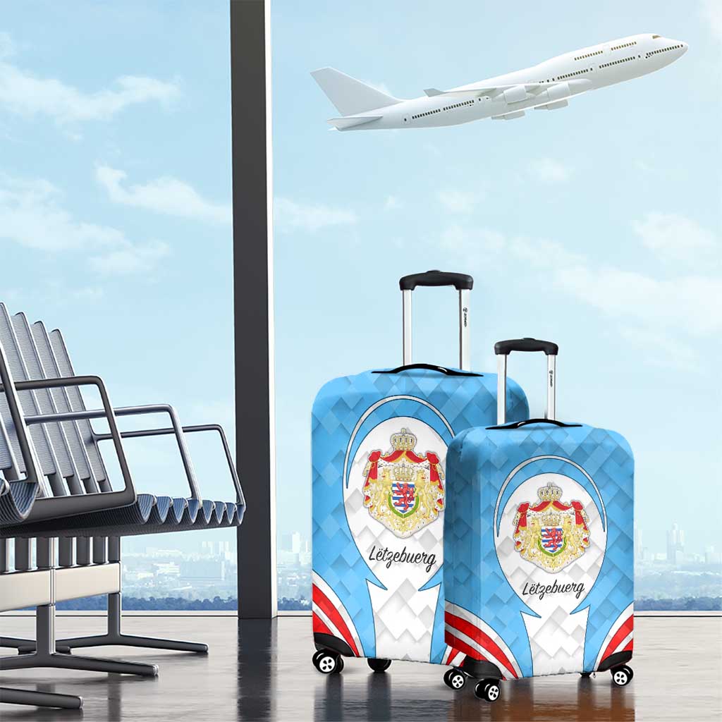 Luxembourg Luggage Cover with National Coat of Arms and Letzebuerg Text Design TS04