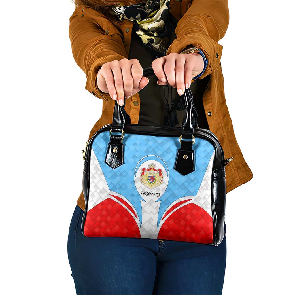 Luxembourg Shoulder Handbag with National Coat of Arms and Letzebuerg Text Design TS04