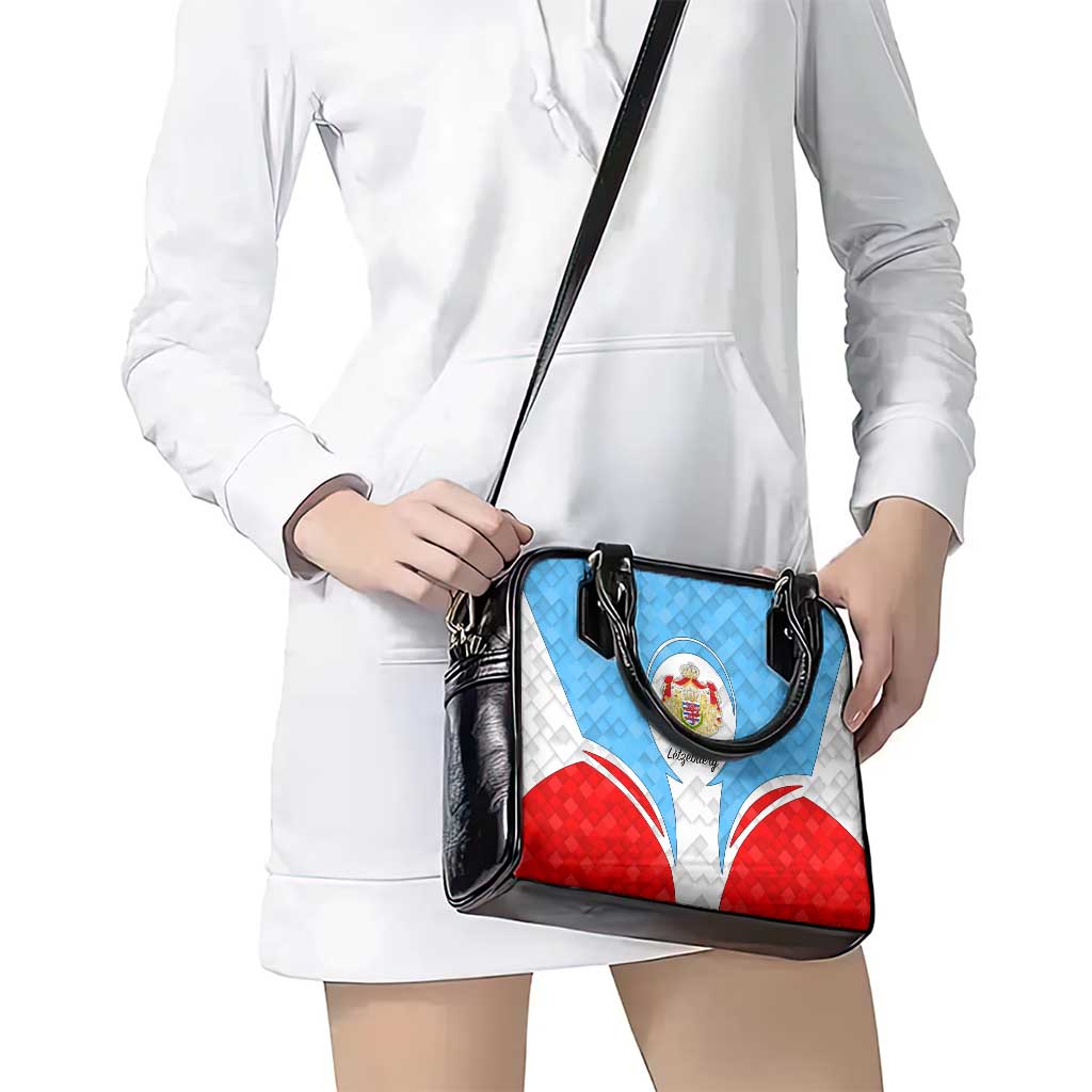 Luxembourg Shoulder Handbag with National Coat of Arms and Letzebuerg Text Design TS04