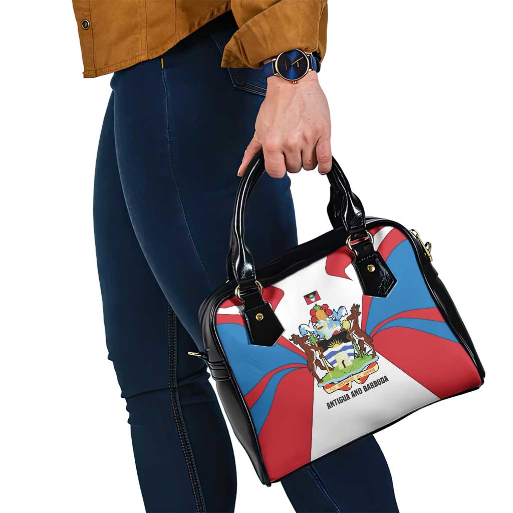 Antigua and Barbuda Flag Shoulder Handbag with National Coat of Arms TS04