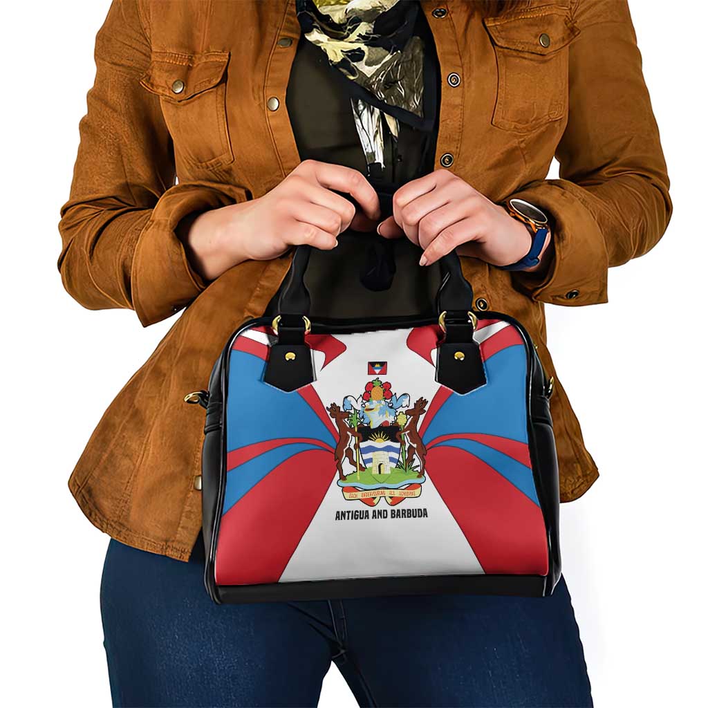 Antigua and Barbuda Flag Shoulder Handbag with National Coat of Arms TS04
