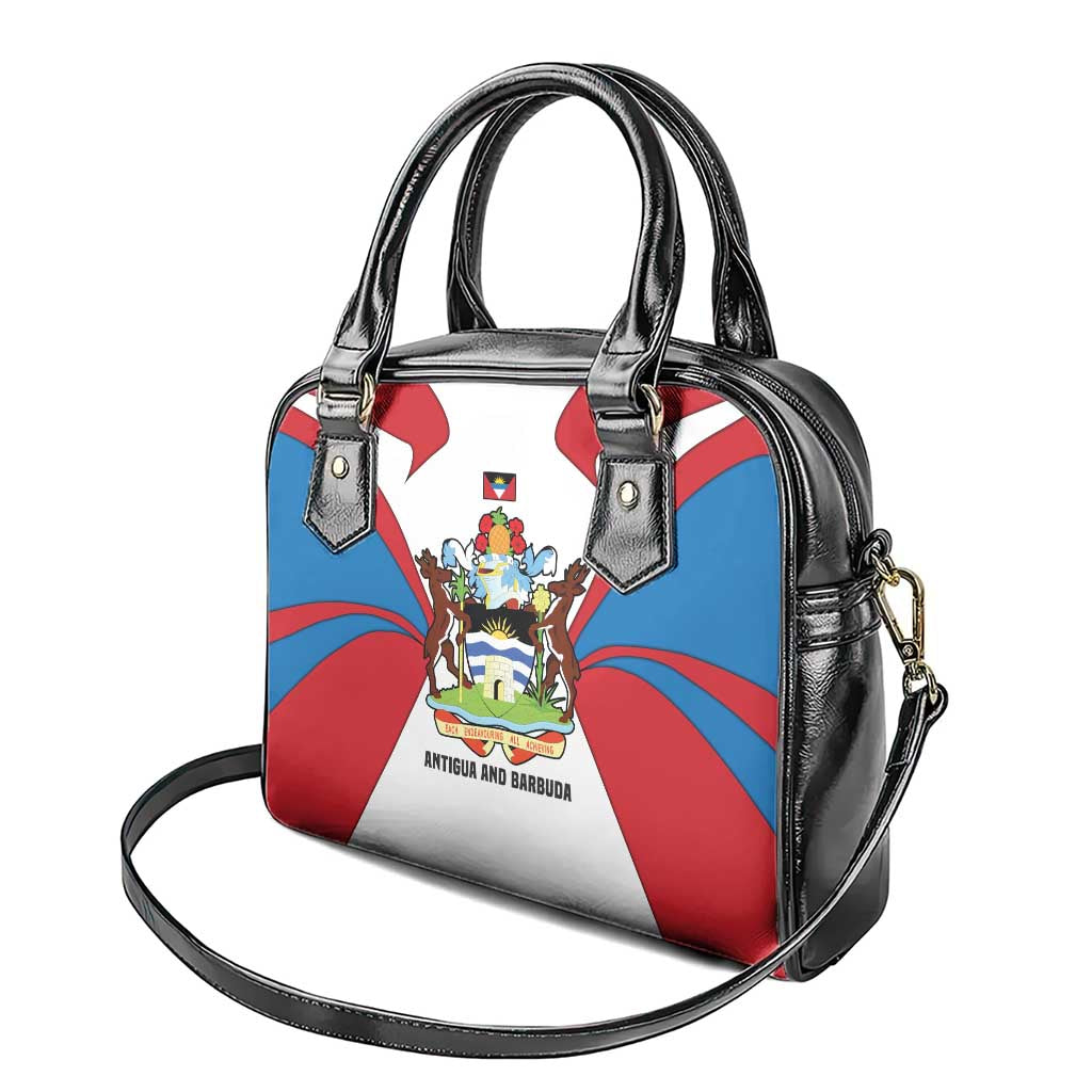 Antigua and Barbuda Flag Shoulder Handbag with National Coat of Arms TS04