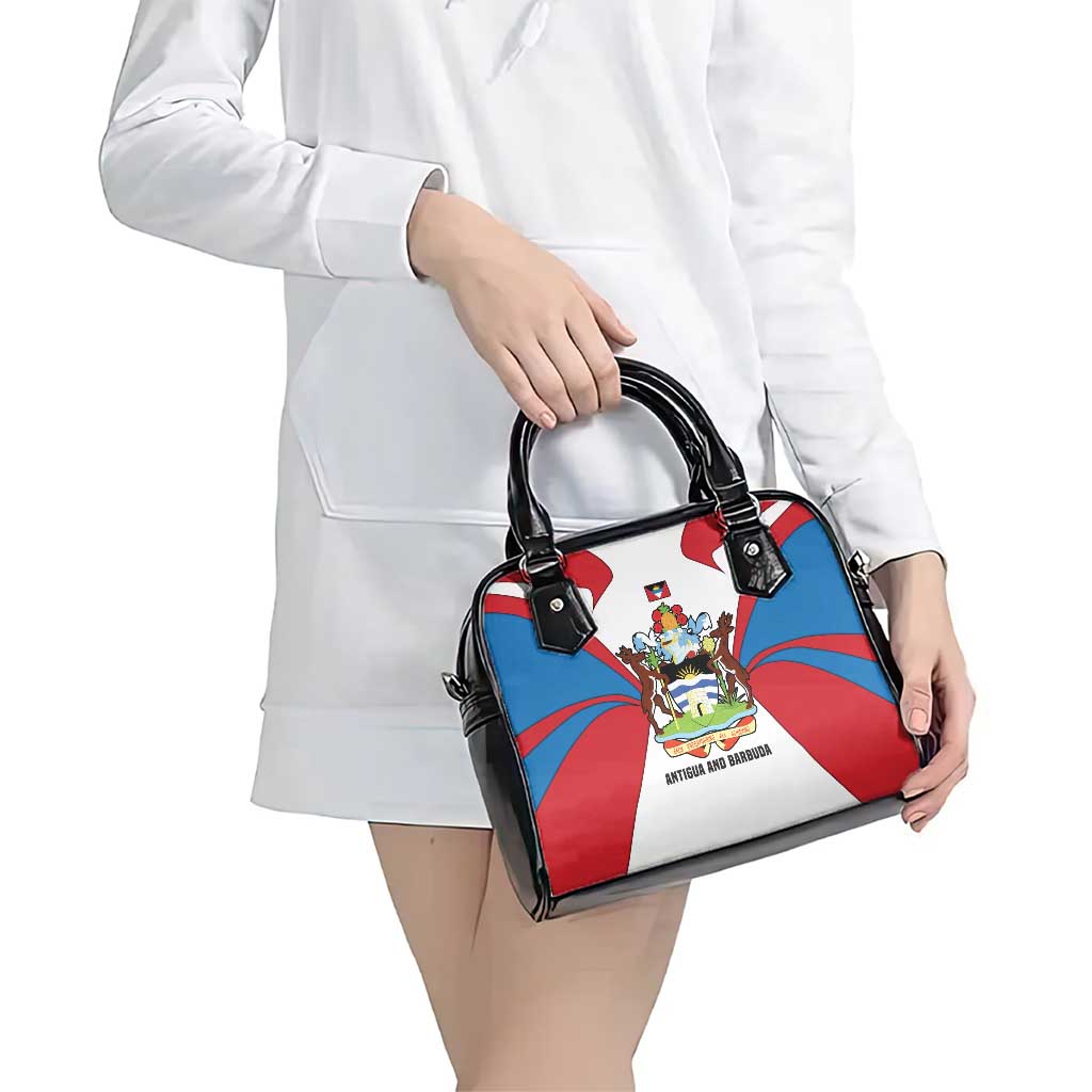 Antigua and Barbuda Flag Shoulder Handbag with National Coat of Arms TS04