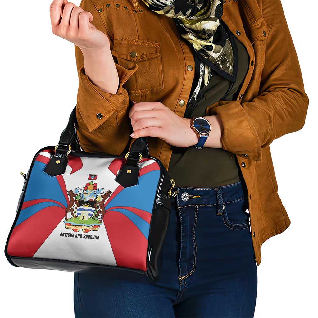 Antigua and Barbuda Flag Shoulder Handbag with National Coat of Arms TS04