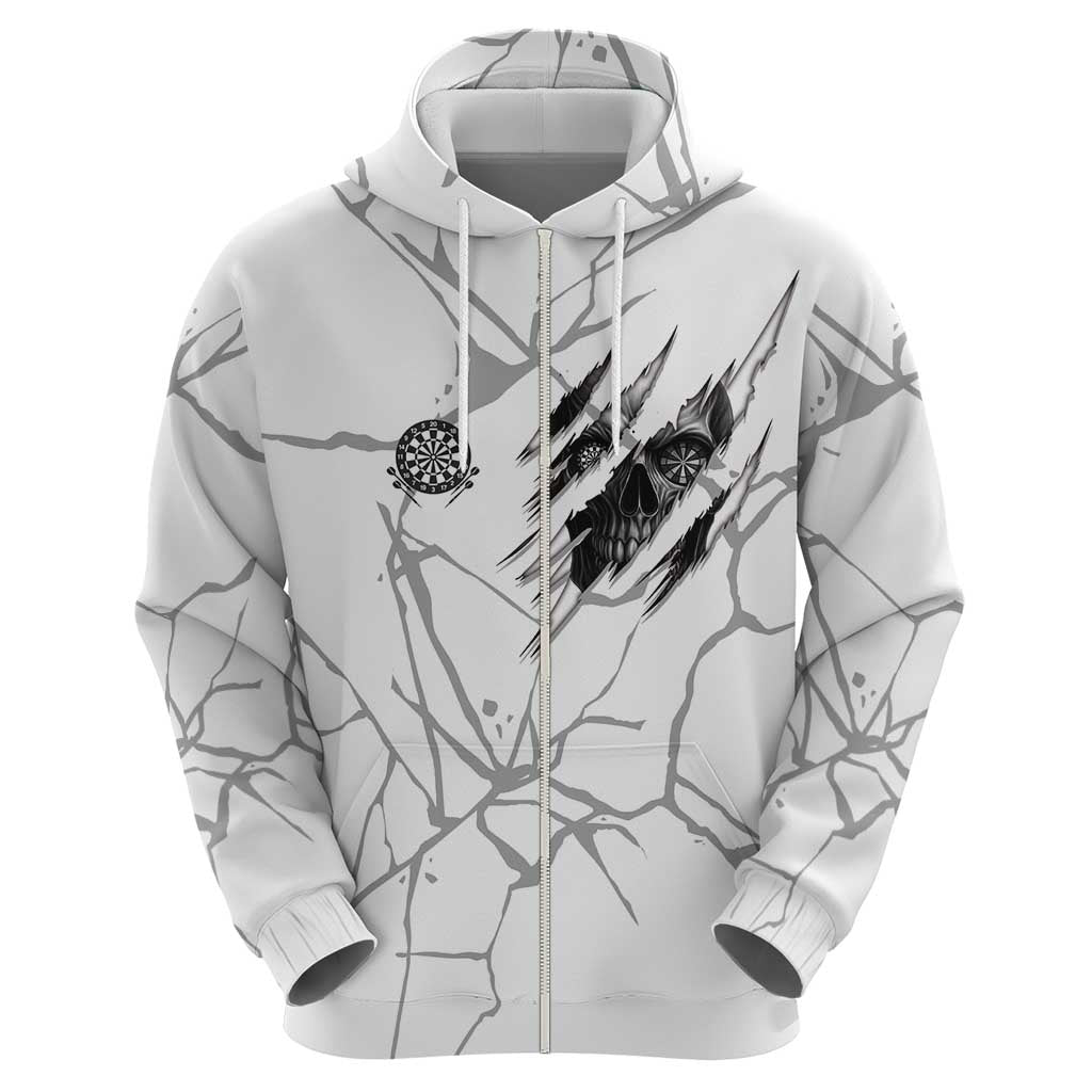 Dartboard Skull Darts Hoodie with Torn Stone Texture and Cracked Marble Design TS04
