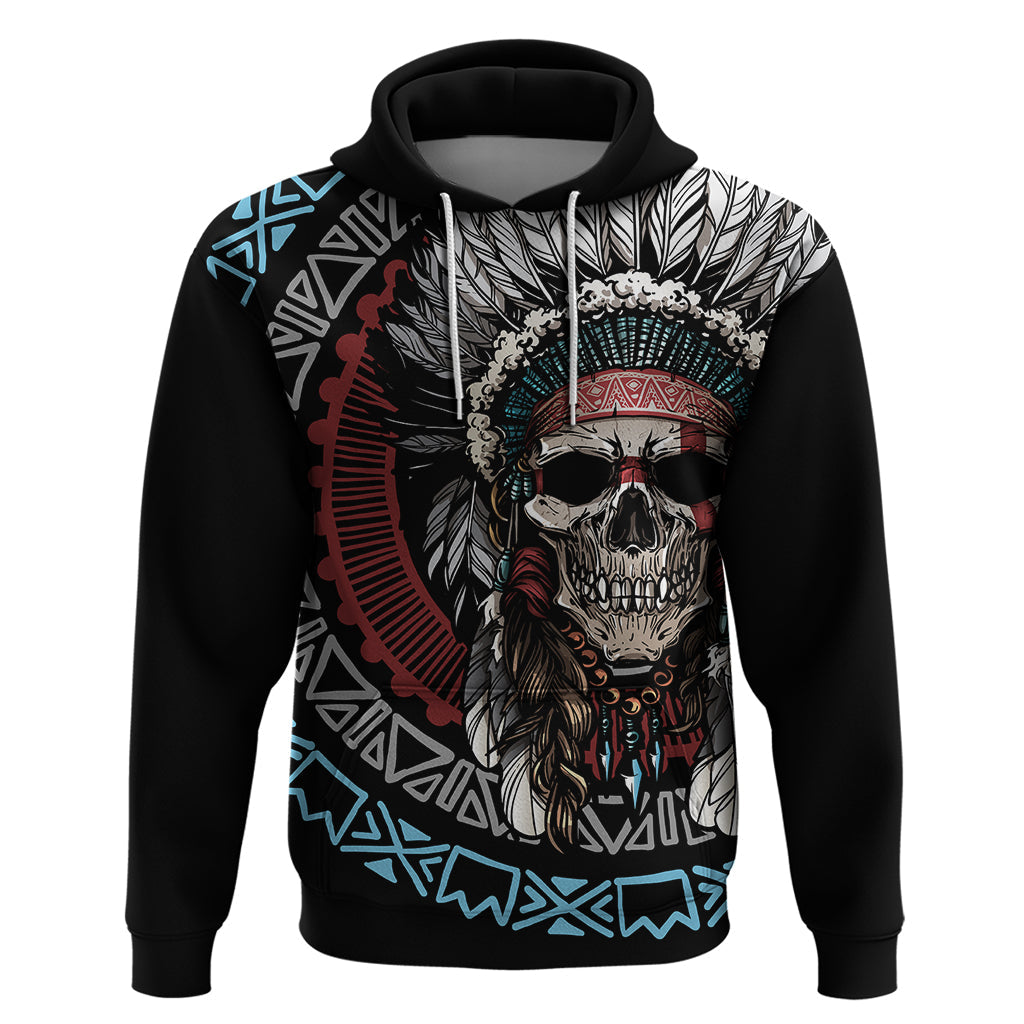 Native American Skull Hoodie American History Begins With Native History TS04