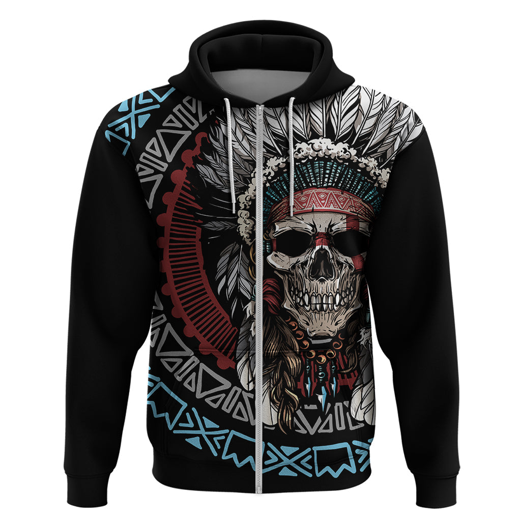 Native American Skull Hoodie American History Begins With Native History TS04
