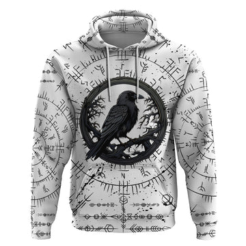 Viking Raven Hoodie Fear Not Death For the Hour Of Your Doom TS04