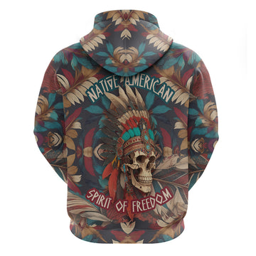 Native American Skull Hoodie Native Merican Spirit Of Freedom TS04