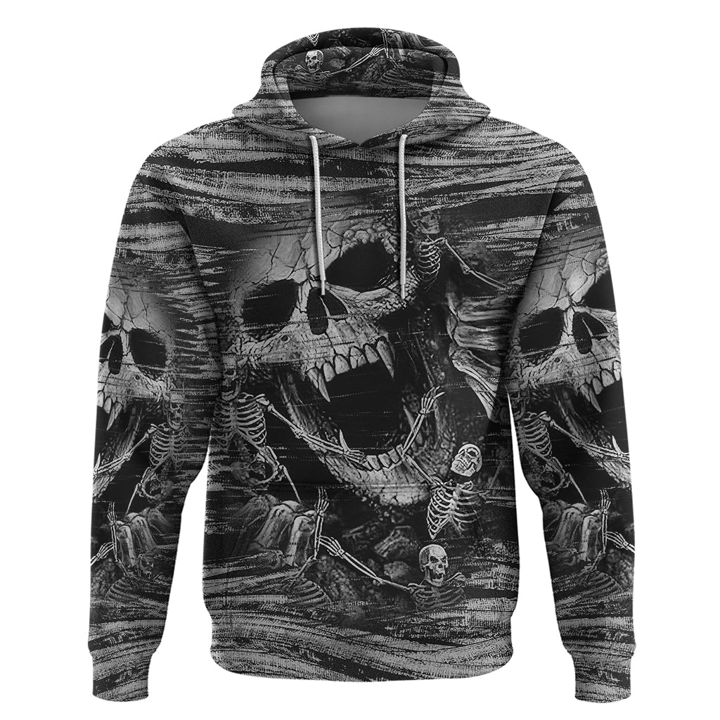 Black and White Metallica Skull Hoodie TS04