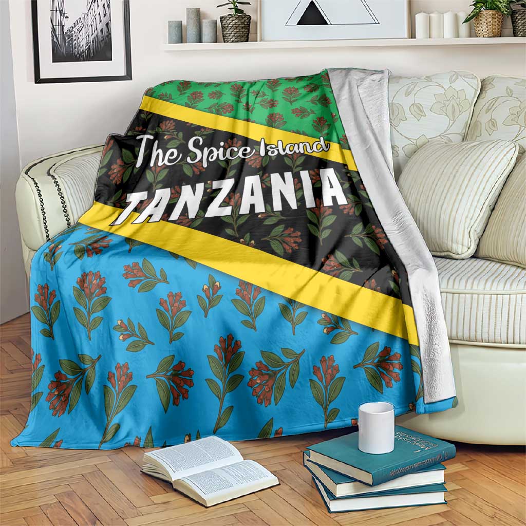 Tanzania Spice Island Blanket with Clove Leaf Pattern and National Flag Colors TS04