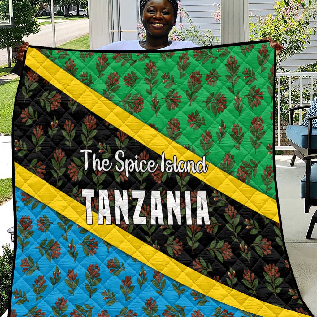 Tanzania Spice Island Quilt with Clove Leaf Pattern and National Flag Colors TS04