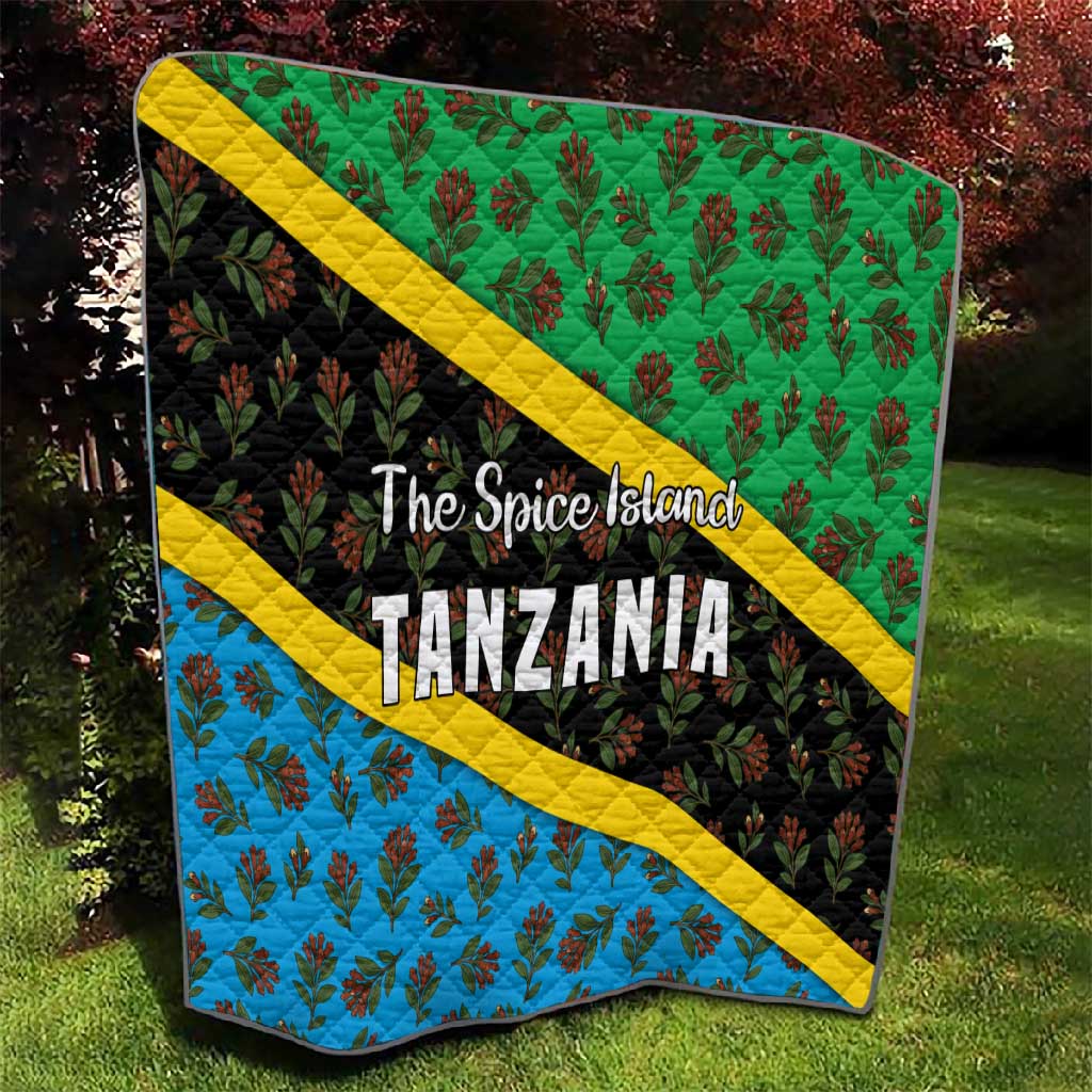 Tanzania Spice Island Quilt with Clove Leaf Pattern and National Flag Colors TS04