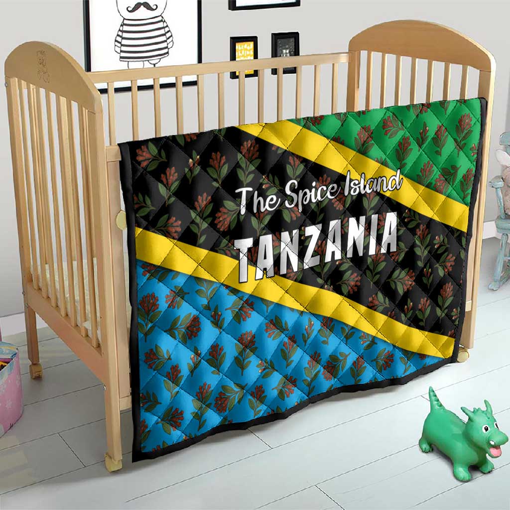 Tanzania Spice Island Quilt with Clove Leaf Pattern and National Flag Colors TS04