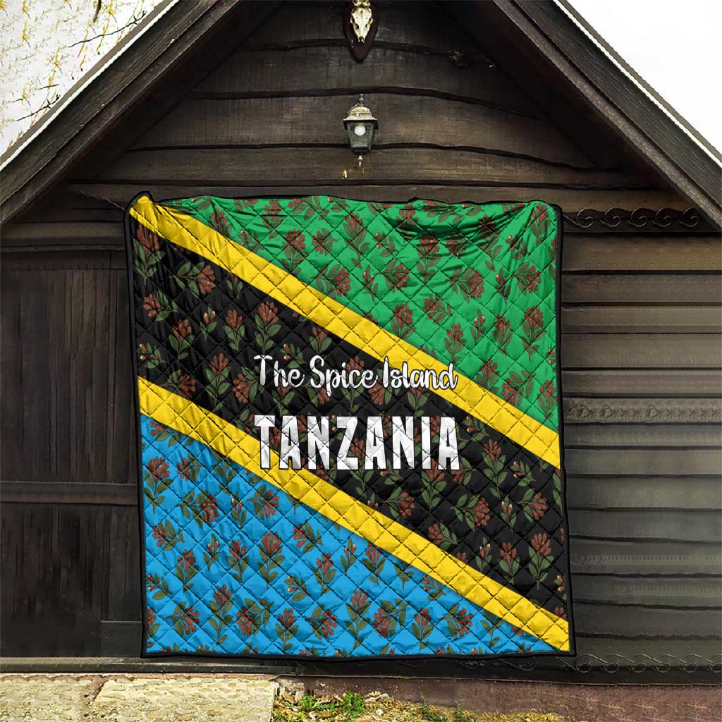 Tanzania Spice Island Quilt with Clove Leaf Pattern and National Flag Colors TS04