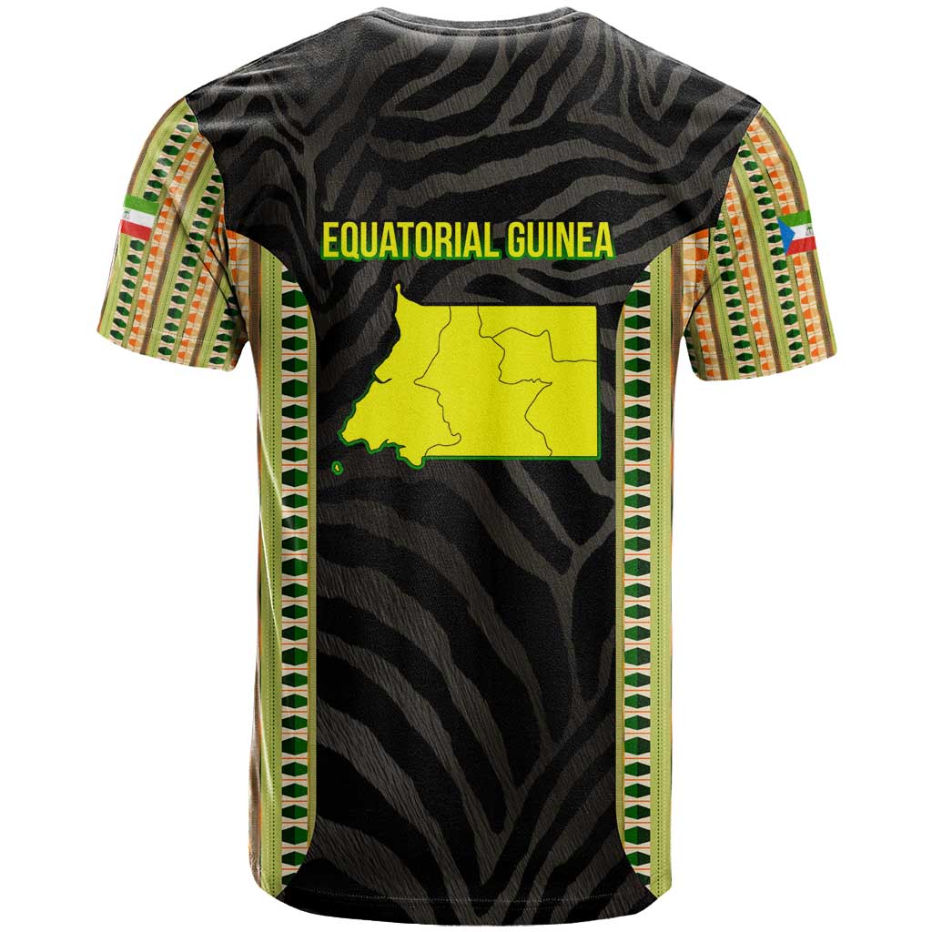 Equatorial Guinea Heritage T shirt - National Emblem and Tribal Zebra Print TS04