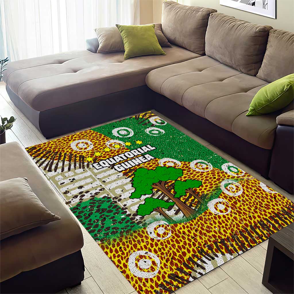 Equatorial Guinea Baobab Tree Area Rug - Tribal Patterns and Heritage Quote TS04