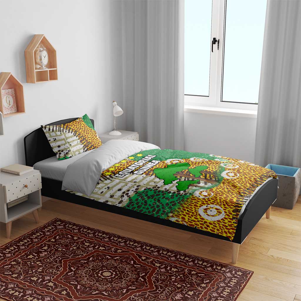 Equatorial Guinea Baobab Tree Bedding Set - Tribal Patterns and Heritage Quote TS04