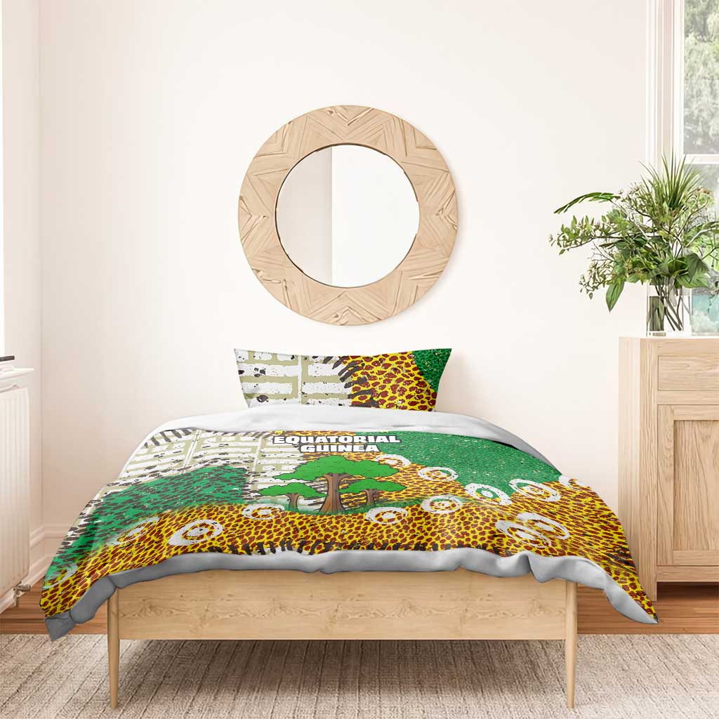 Equatorial Guinea Baobab Tree Bedding Set - Tribal Patterns and Heritage Quote TS04