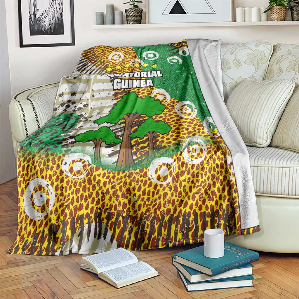 Equatorial Guinea Baobab Tree Blanket - Tribal Patterns and Heritage Quote TS04