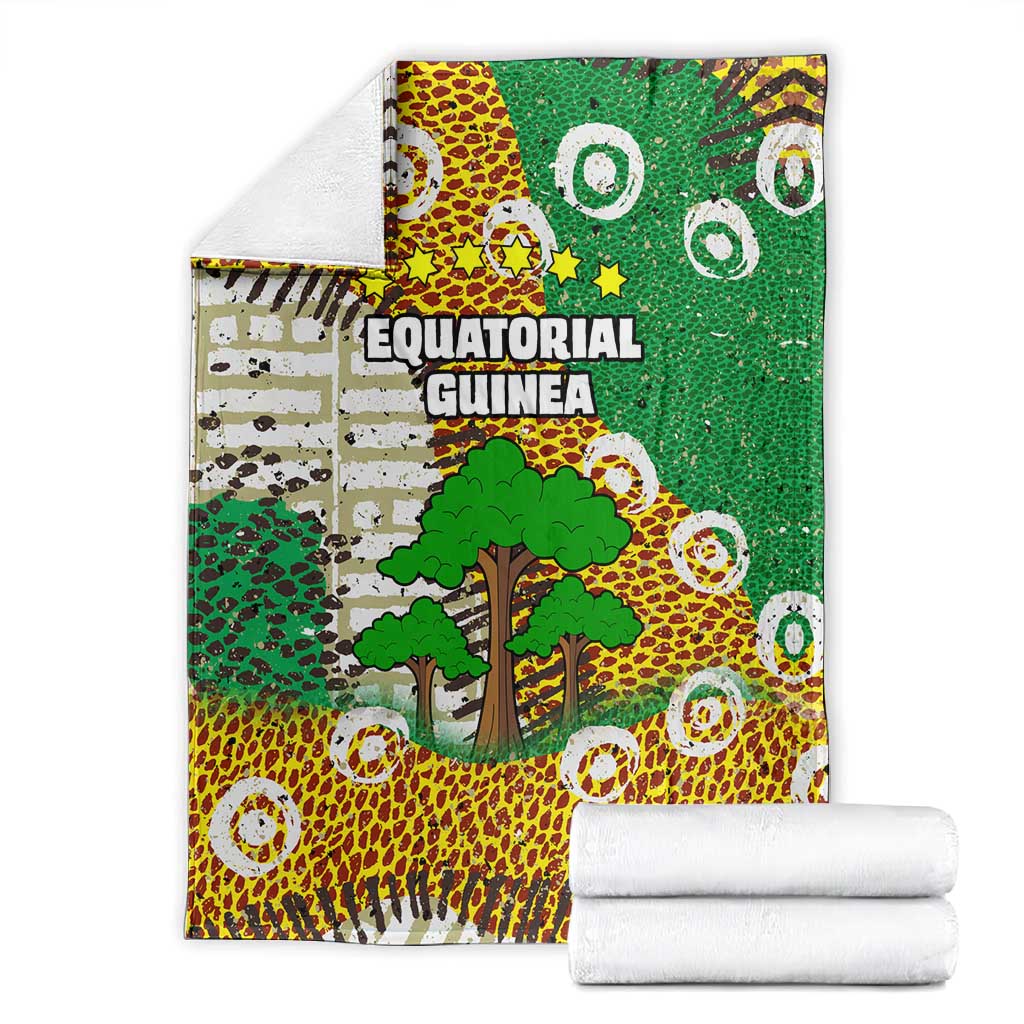 Equatorial Guinea Baobab Tree Blanket - Tribal Patterns and Heritage Quote TS04