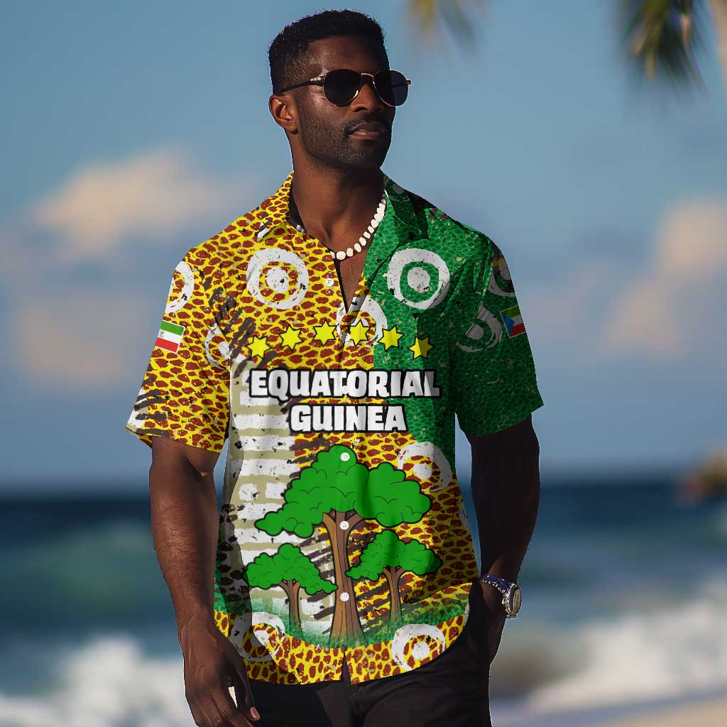 Equatorial Guinea Baobab Tree Hawaiian Shirt - Tribal Patterns and Heritage Quote TS04