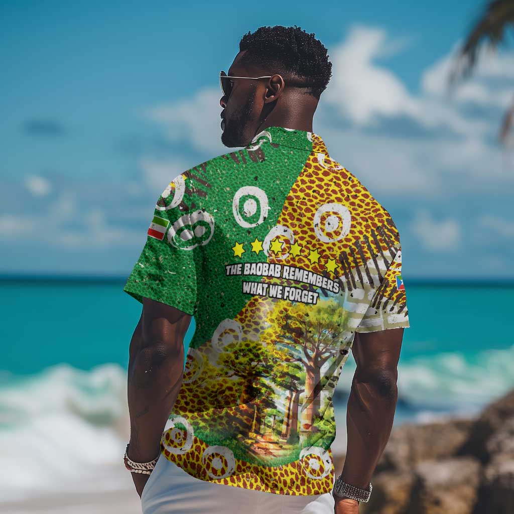 Equatorial Guinea Baobab Tree Hawaiian Shirt - Tribal Patterns and Heritage Quote TS04