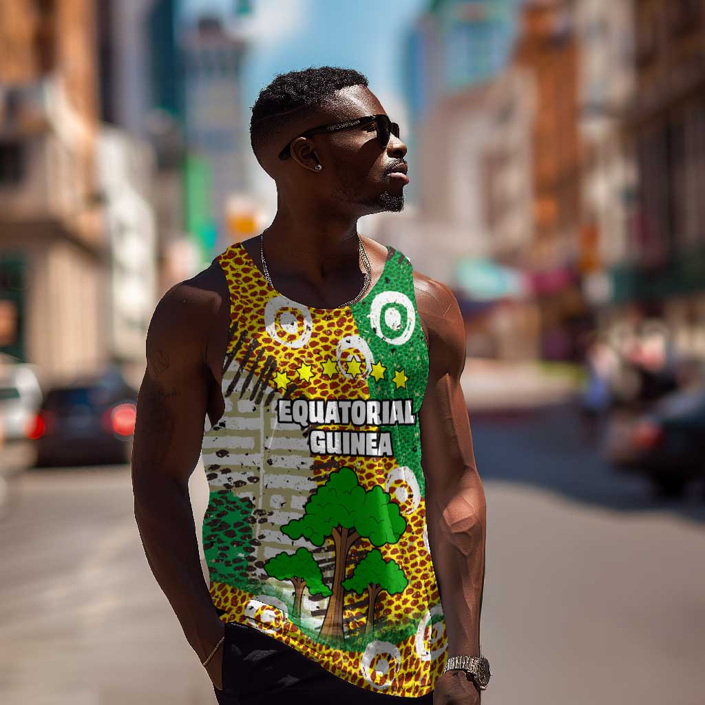 Equatorial Guinea Baobab Tree Men Tank Top - Tribal Patterns and Heritage Quote TS04