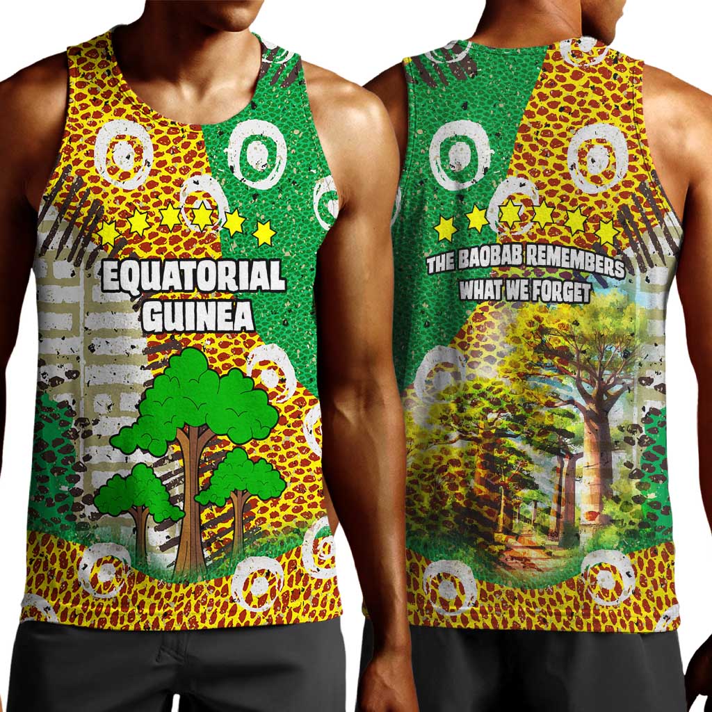 Equatorial Guinea Baobab Tree Men Tank Top - Tribal Patterns and Heritage Quote TS04