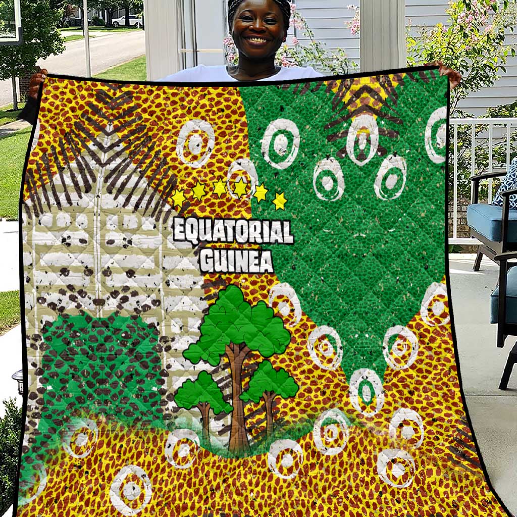 Equatorial Guinea Baobab Tree Quilt - Tribal Patterns and Heritage Quote TS04