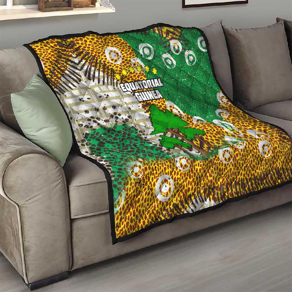 Equatorial Guinea Baobab Tree Quilt - Tribal Patterns and Heritage Quote TS04