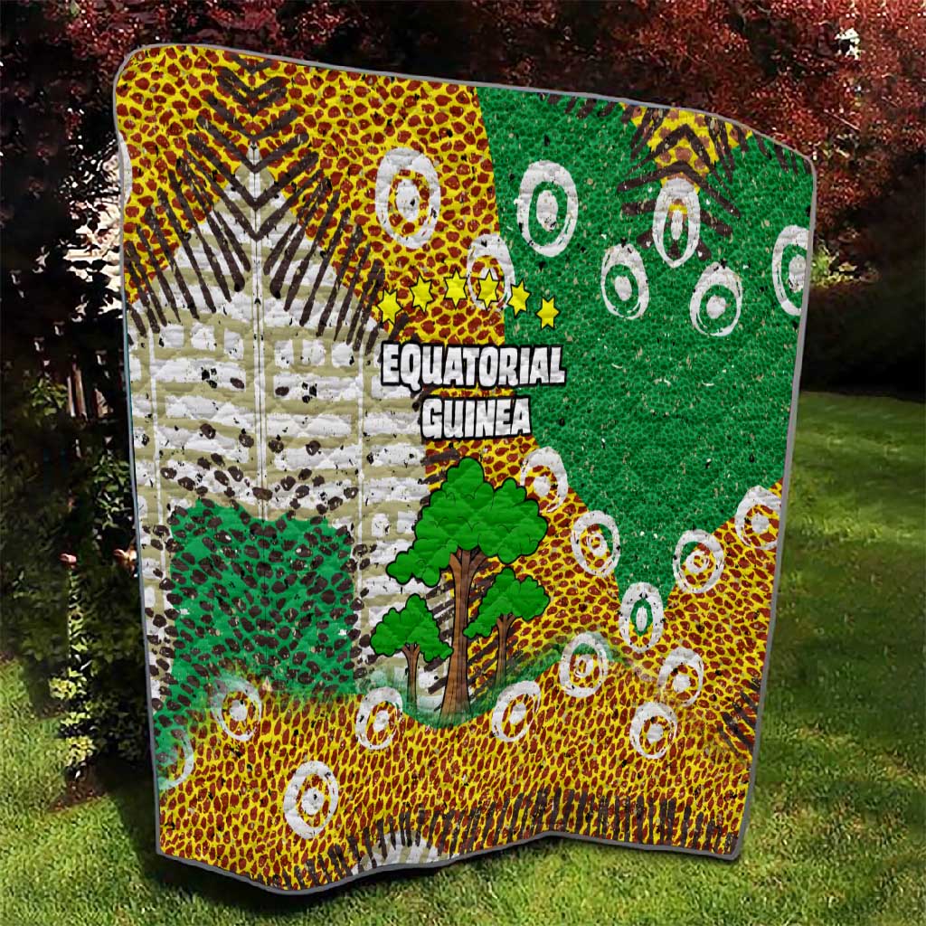 Equatorial Guinea Baobab Tree Quilt - Tribal Patterns and Heritage Quote TS04