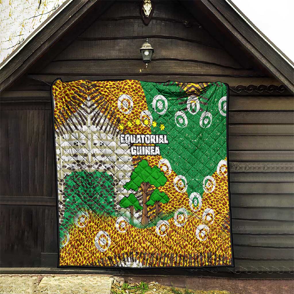 Equatorial Guinea Baobab Tree Quilt - Tribal Patterns and Heritage Quote TS04
