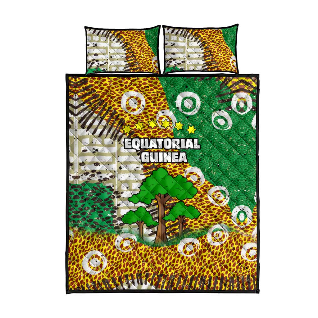 Equatorial Guinea Baobab Tree Quilt Bed Set - Tribal Patterns and Heritage Quote TS04