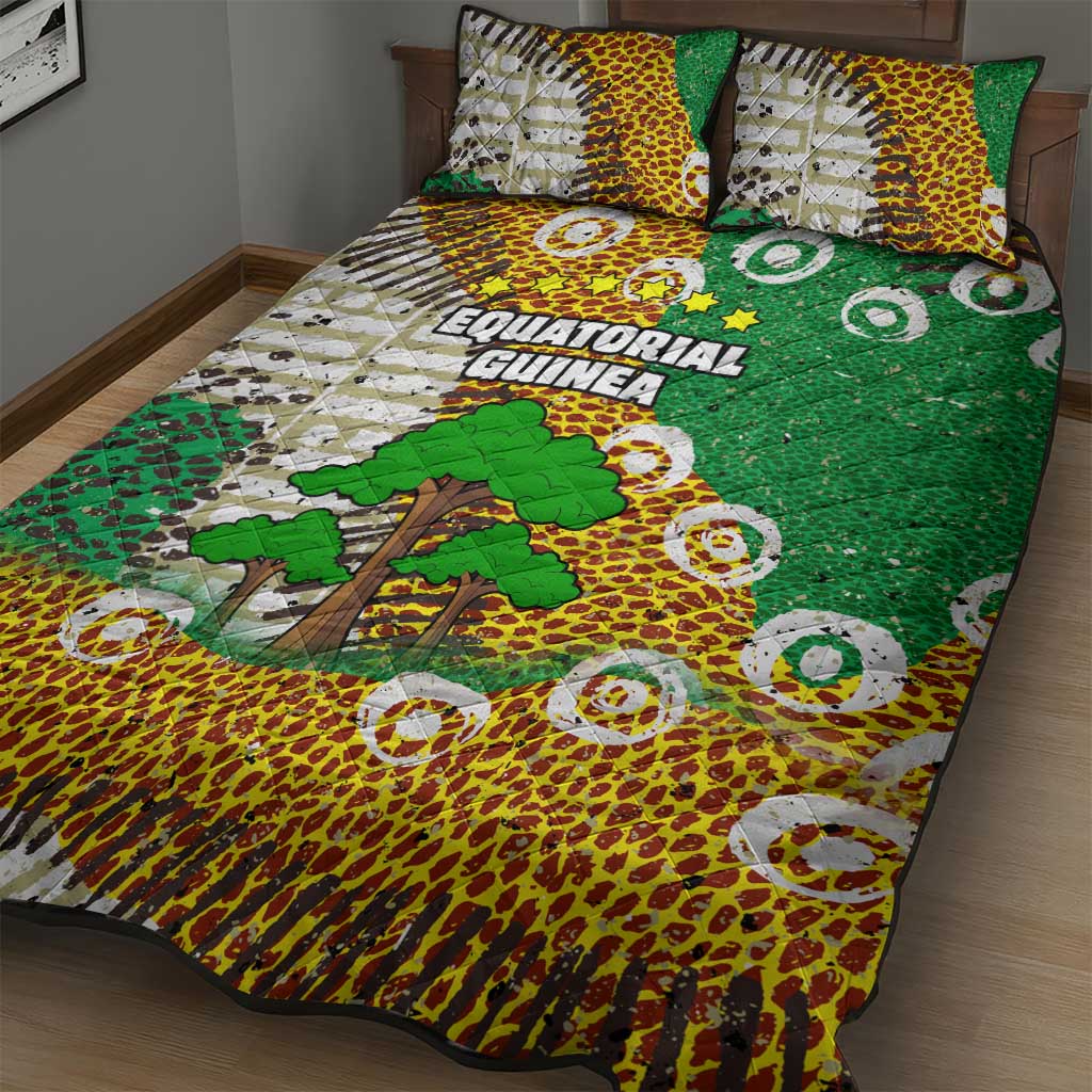 Equatorial Guinea Baobab Tree Quilt Bed Set - Tribal Patterns and Heritage Quote TS04