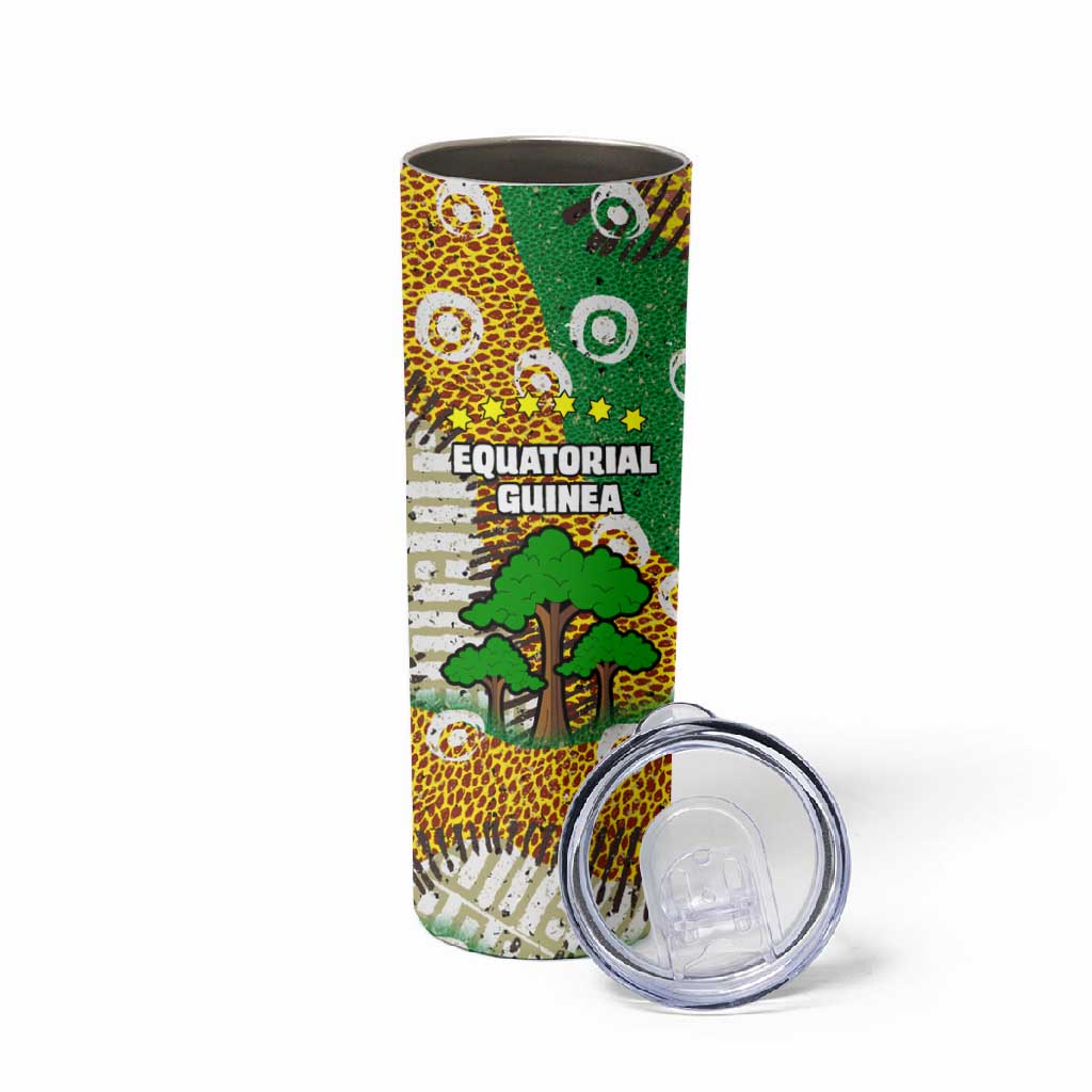 Equatorial Guinea Baobab Tree Skinny Tumbler - Tribal Patterns and Heritage Quote TS04