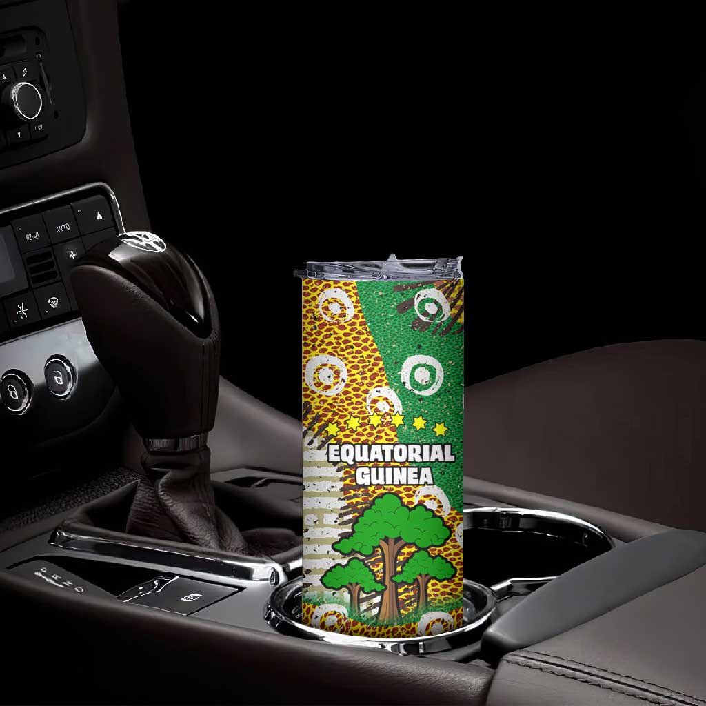 Equatorial Guinea Baobab Tree Skinny Tumbler - Tribal Patterns and Heritage Quote TS04
