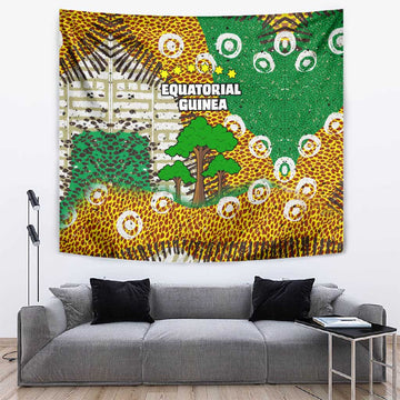 Equatorial Guinea Baobab Tree Tapestry - Tribal Patterns and Heritage Quote TS04
