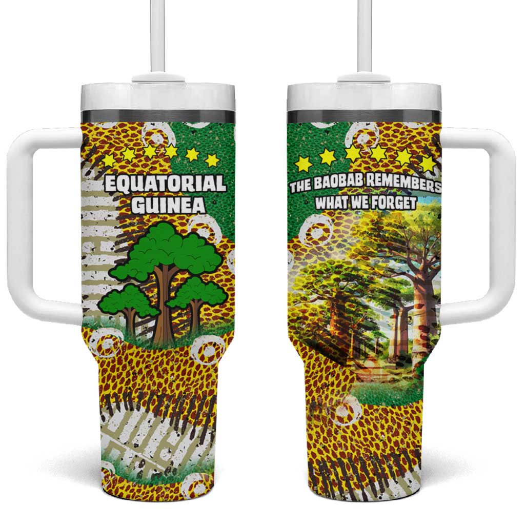Equatorial Guinea Baobab Tree Tumbler With Handle - Tribal Patterns and Heritage Quote TS04