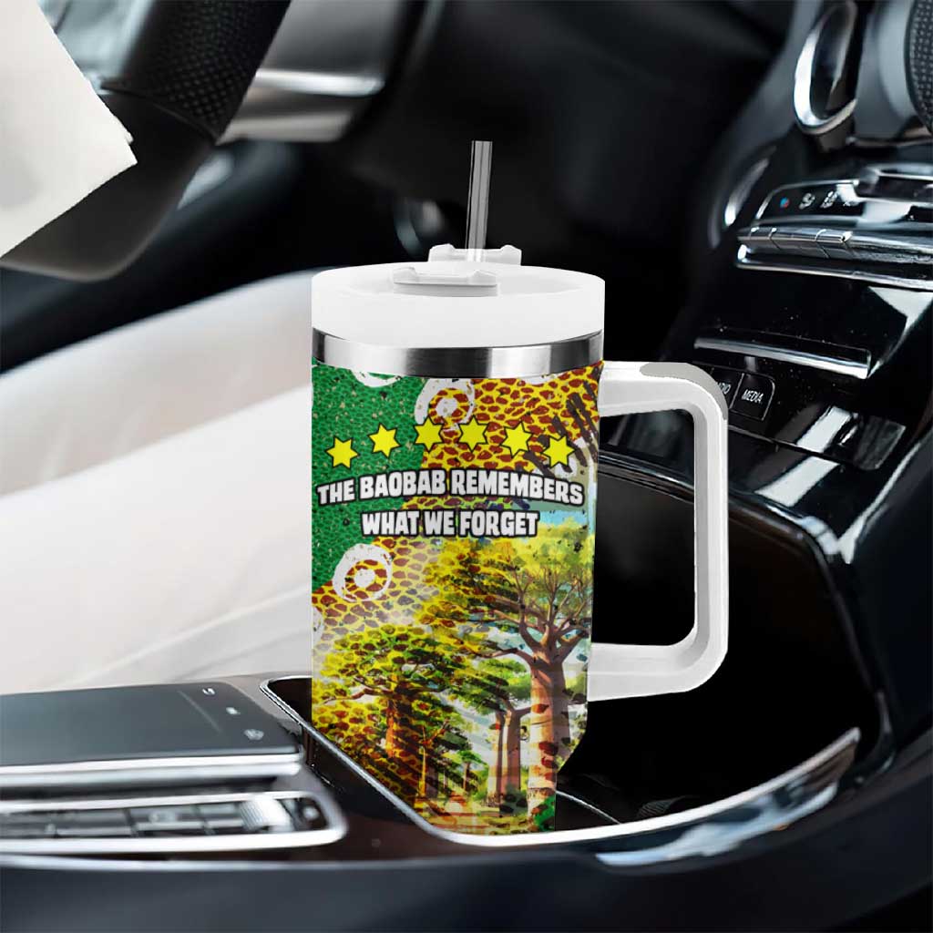 Equatorial Guinea Baobab Tree Tumbler With Handle - Tribal Patterns and Heritage Quote TS04