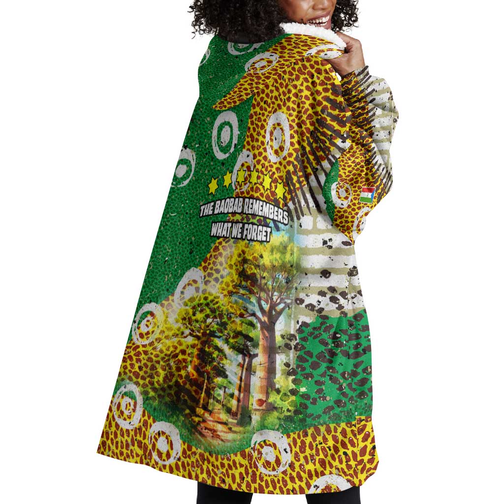 Equatorial Guinea Baobab Tree Wearable Blanket Hoodie - Tribal Patterns and Heritage Quote TS04