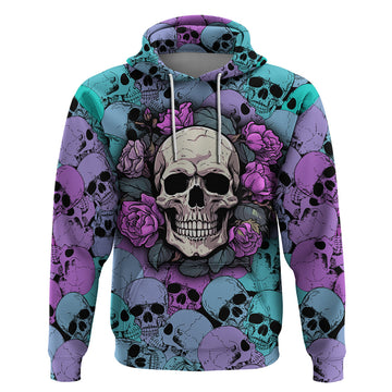 Skull Pattern Hoodie Your Are Not Hard To Love TS04