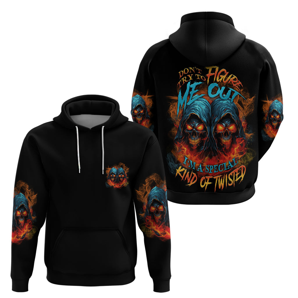 Don't Try To Figure Me Out Skull Reaper Hoodie TS04