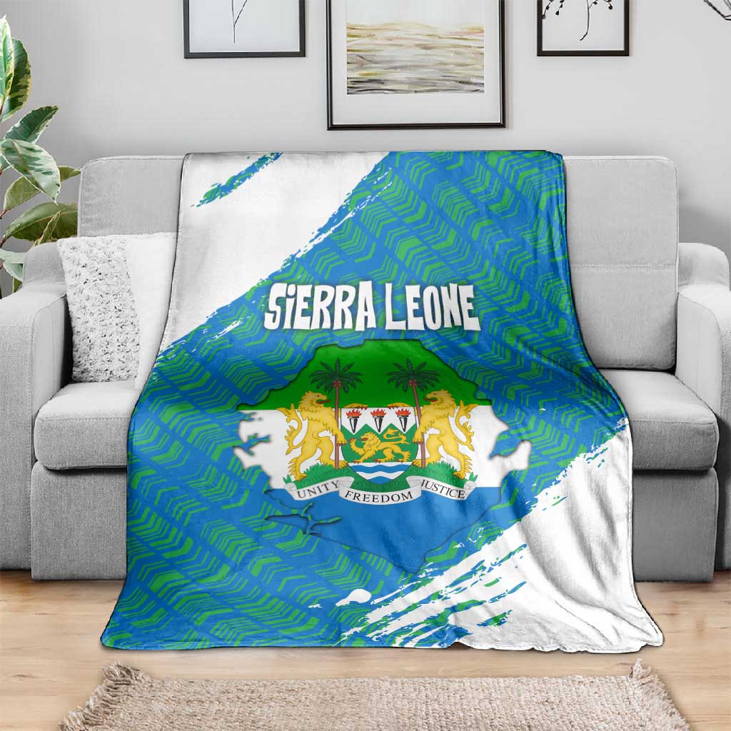 Sierra Leone Crest Blanket with National Coat of Arms and Flag Colors TS04