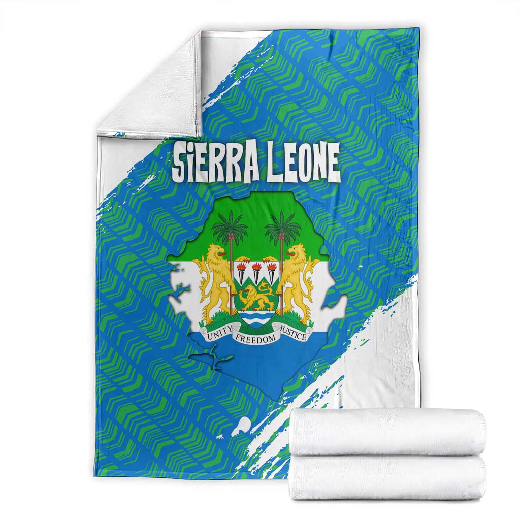 Sierra Leone Crest Blanket with National Coat of Arms and Flag Colors TS04