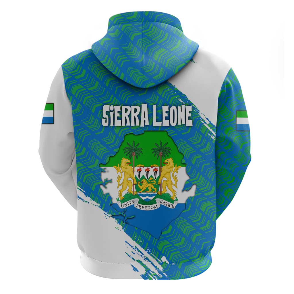 Sierra Leone Crest Hoodie with National Coat of Arms and Flag Colors TS04