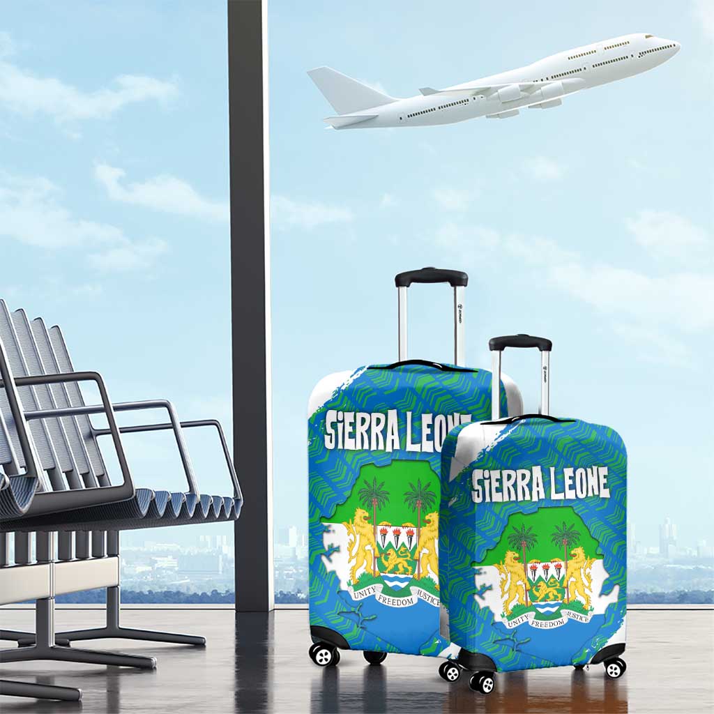 Sierra Leone Crest Luggage Cover with National Coat of Arms and Flag Colors TS04