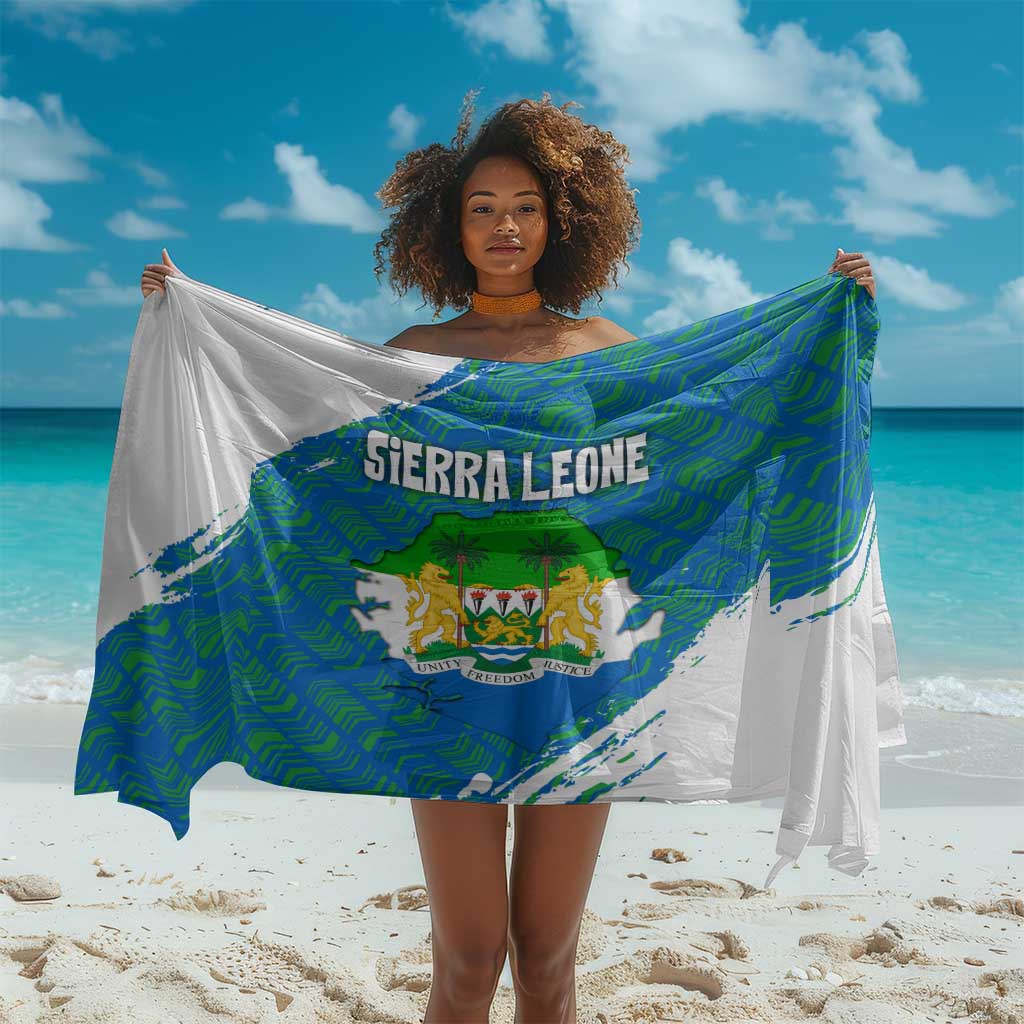 Sierra Leone Crest Sarong with National Coat of Arms and Flag Colors TS04